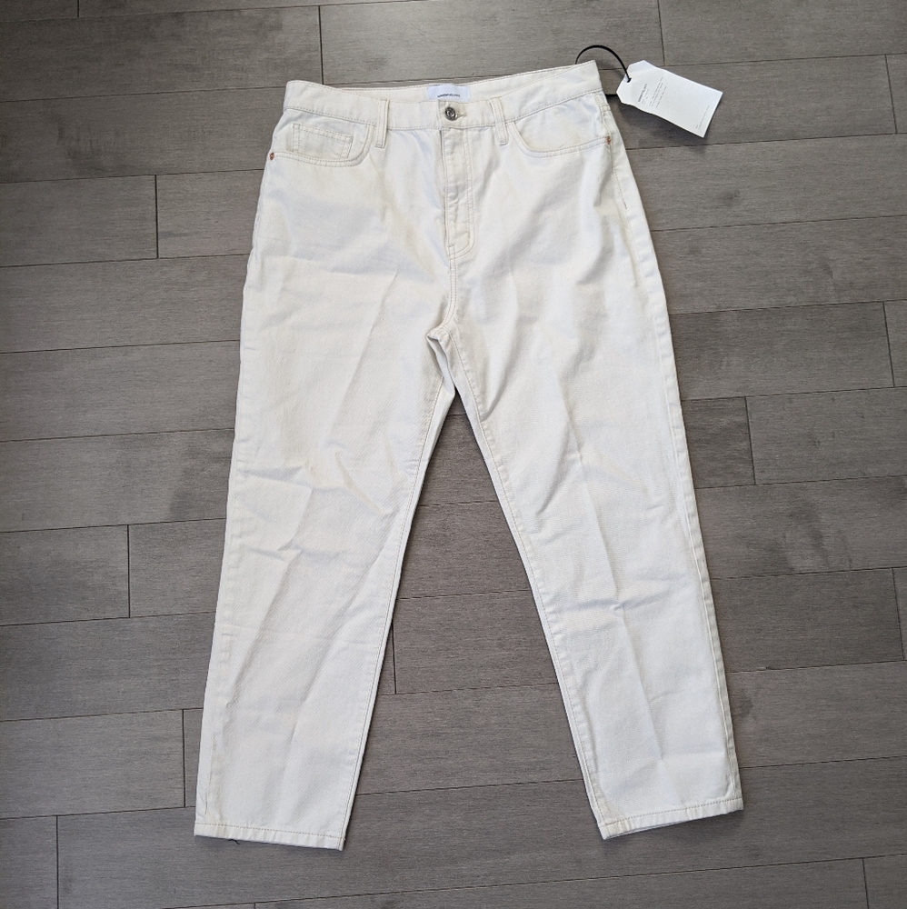 Current Elliot vintage cropped slim white jeans 31